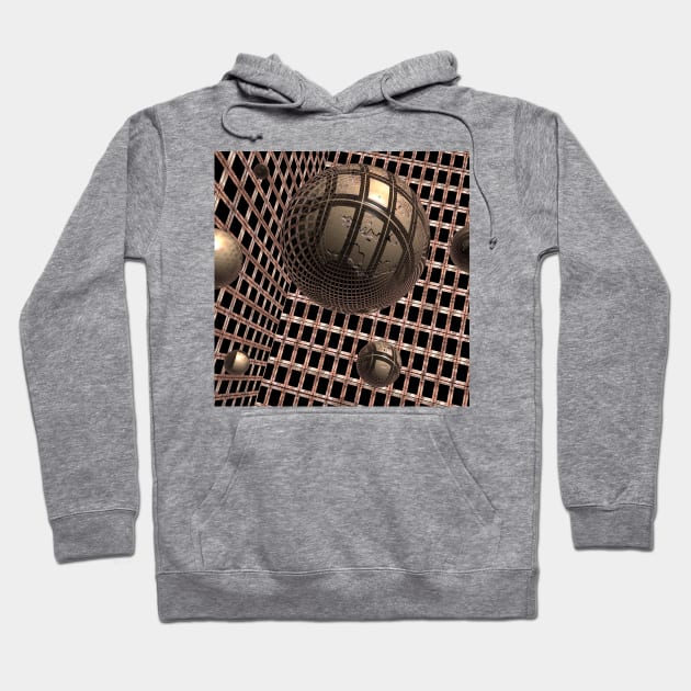 Copper Spheres Hoodie by perkinsdesigns